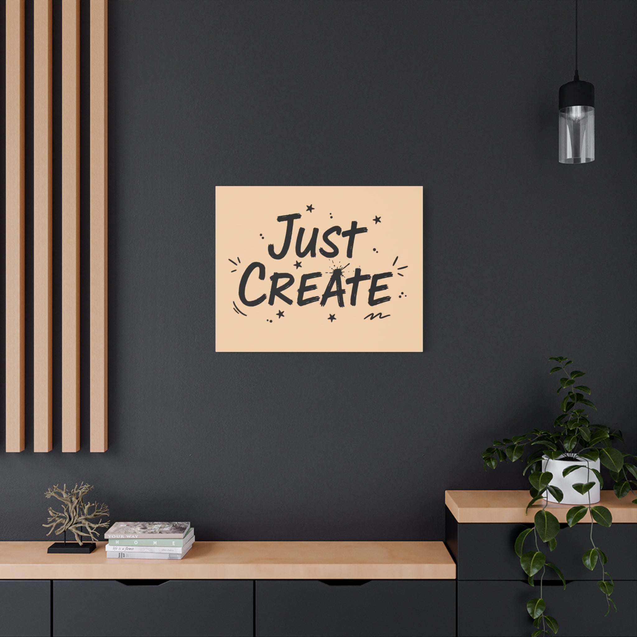 Just Create marker scribble art Canvas | Handwritten marker aesthetic