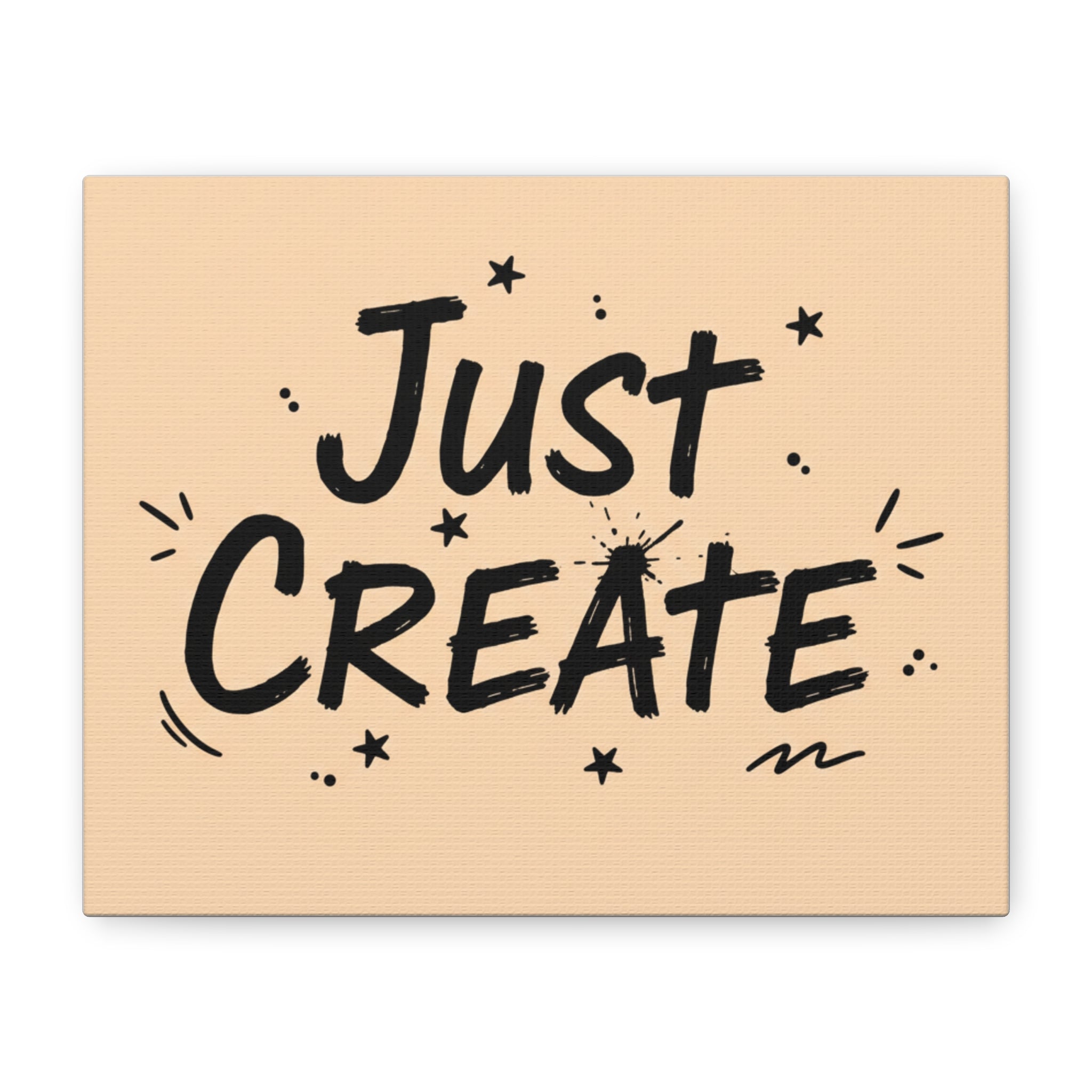 Just Create marker scribble art Canvas | Handwritten marker aesthetic