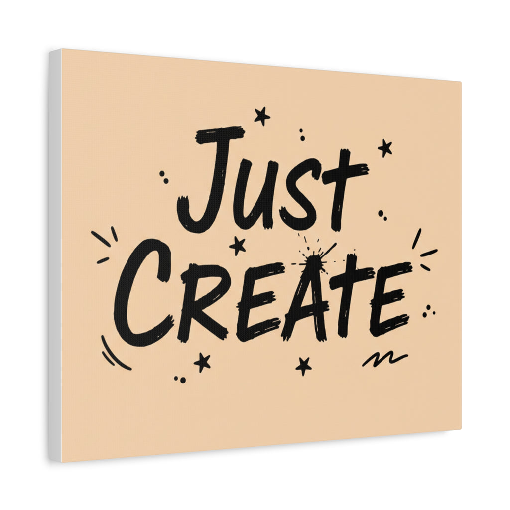 Just Create marker scribble art Canvas | Handwritten marker aesthetic