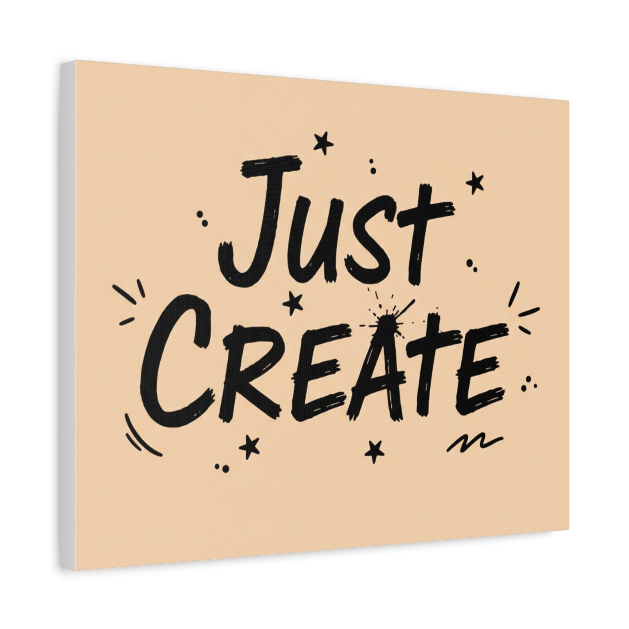 Just Create marker scribble art Canvas | Handwritten marker aesthetic