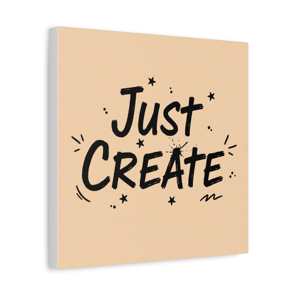 Just Create marker scribble art Canvas | Handwritten marker aesthetic
