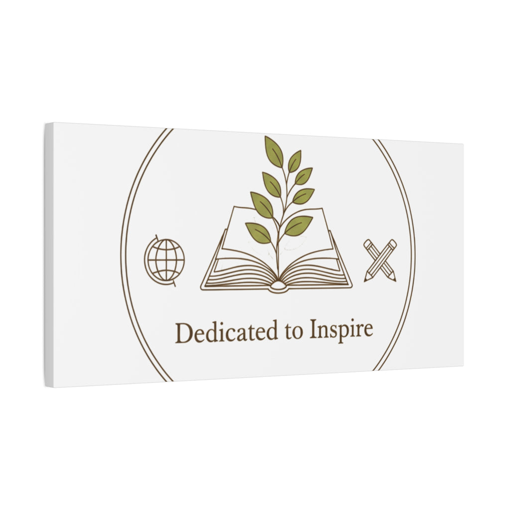 Dedicated to Inspire Canvas | Minimalist Teacher Decor, Educator Pride