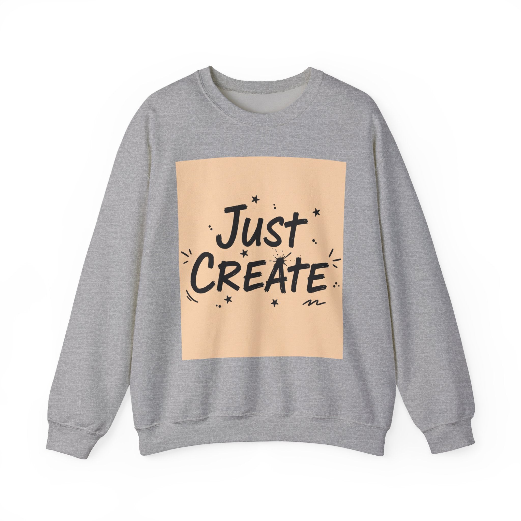 Just Create marker scribble sweatshirt | handwritten font art, doodle quote