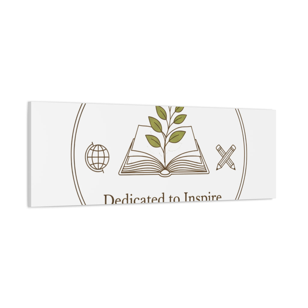 Dedicated to Inspire Canvas | Minimalist Teacher Decor, Educator Pride