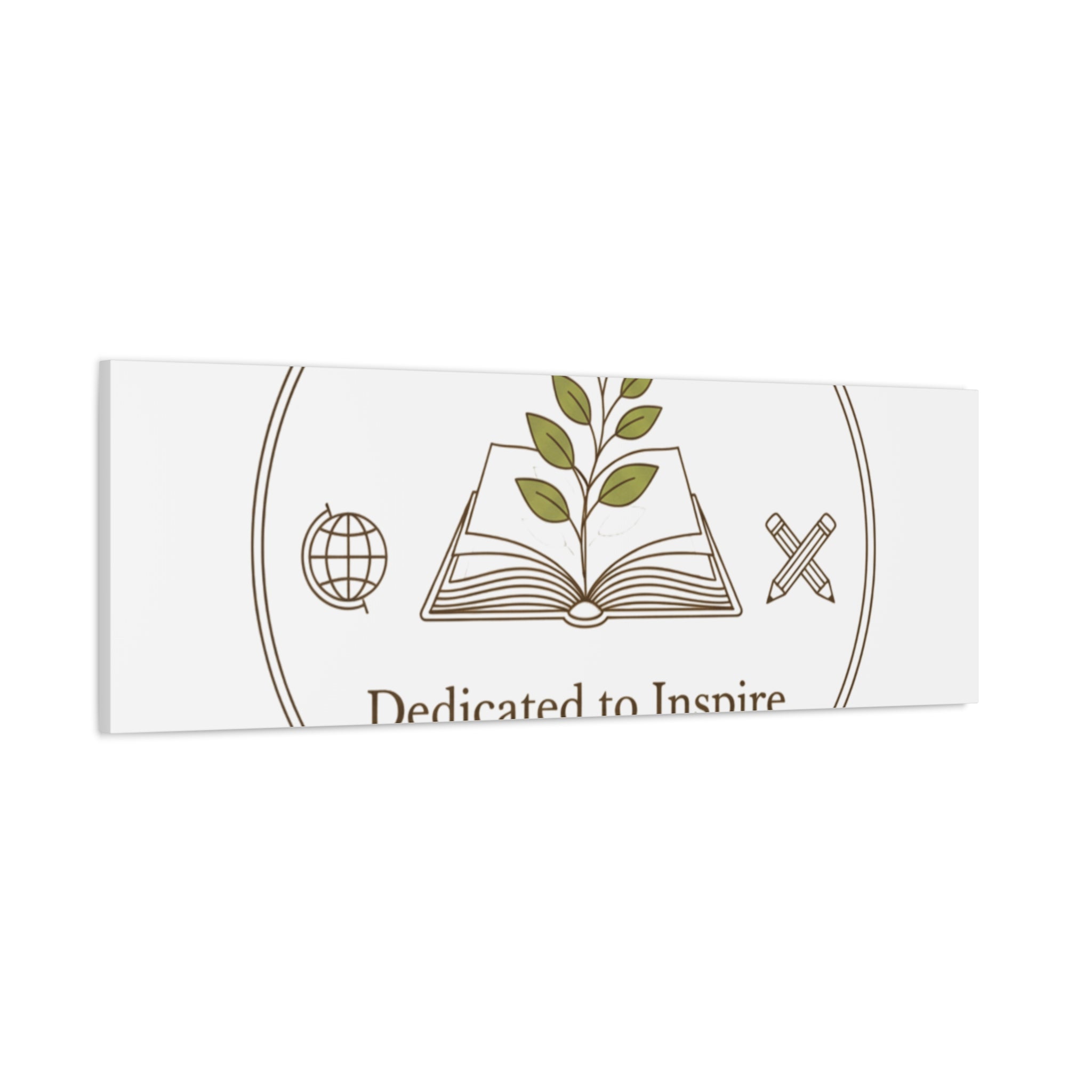 Dedicated to Inspire Canvas | Minimalist Teacher Decor, Educator Pride