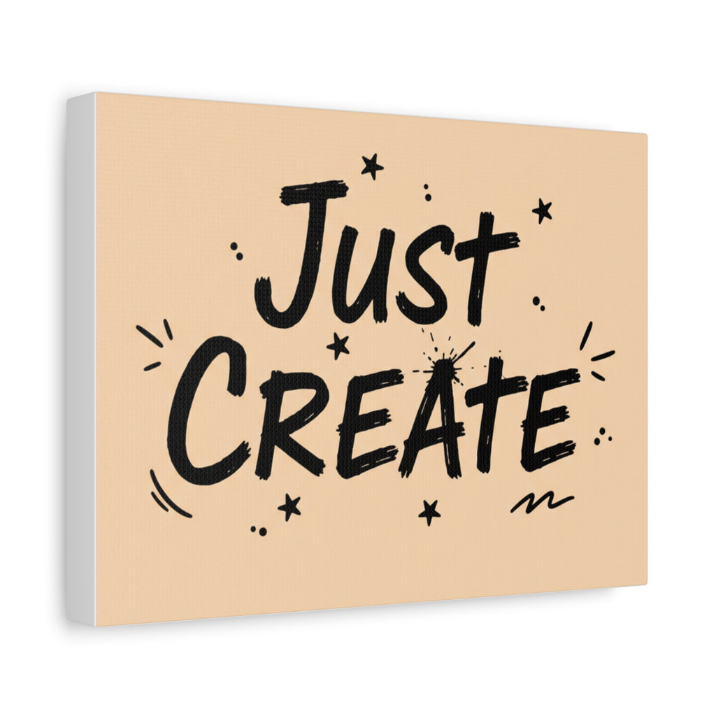 Just Create marker scribble art Canvas | Handwritten marker aesthetic