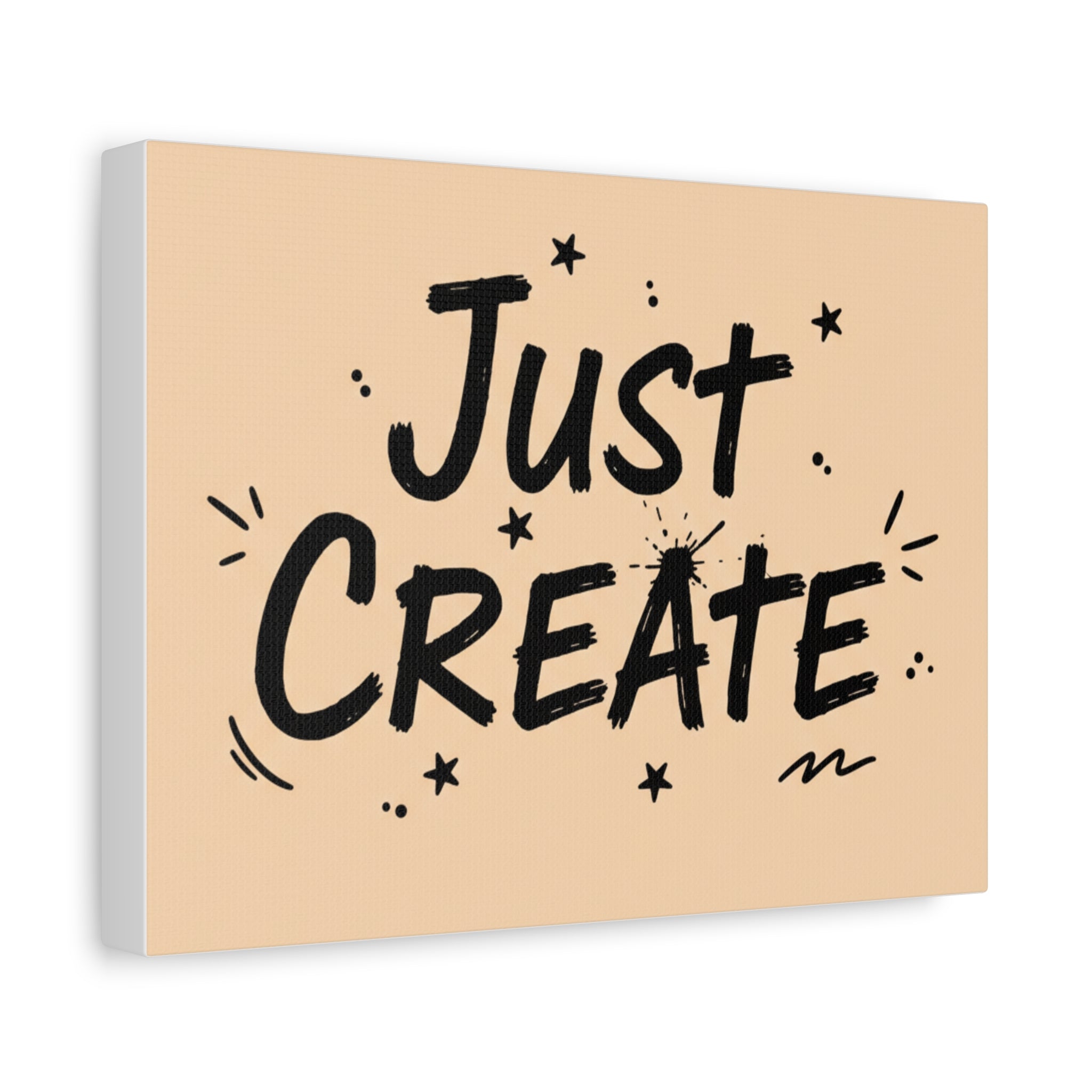 Just Create marker scribble art Canvas | Handwritten marker aesthetic