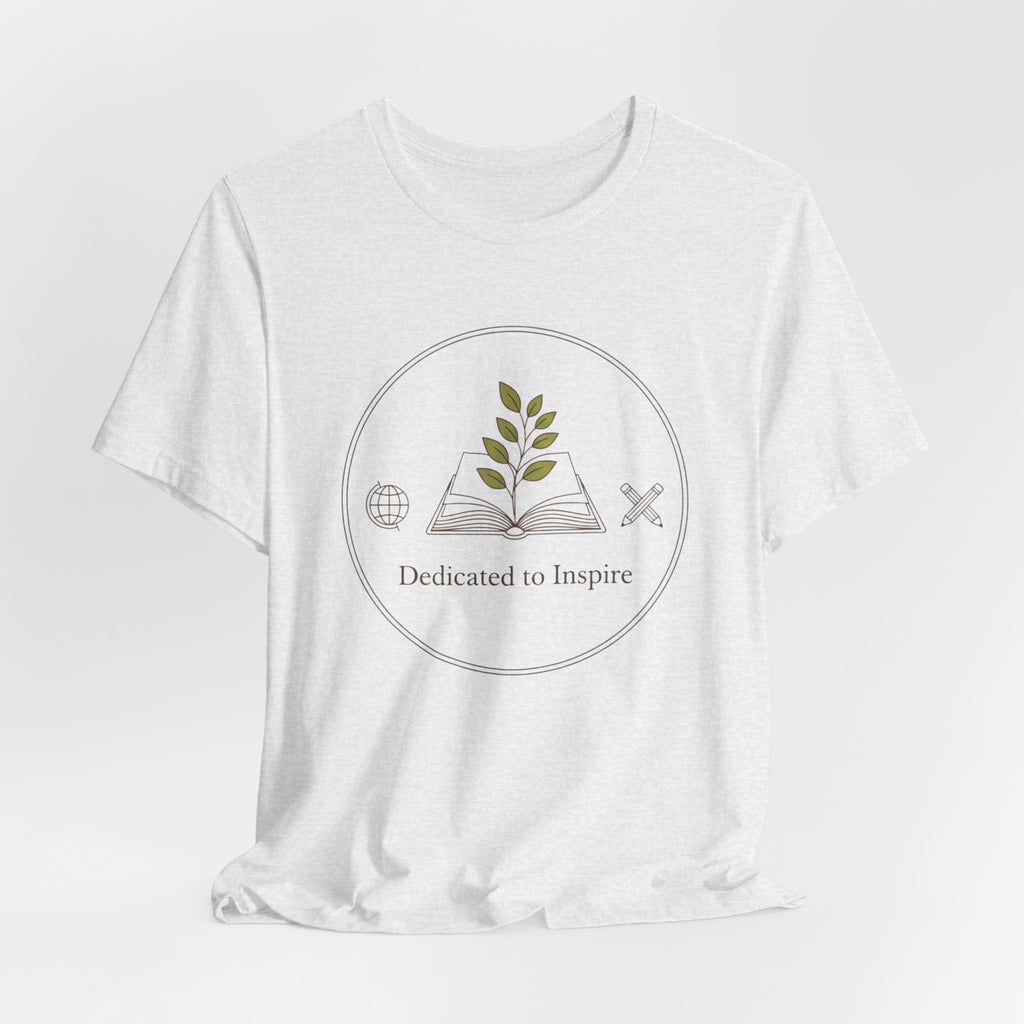 Dedicated to Inspire Tee | modern teacher shirt, minimalist educator pride