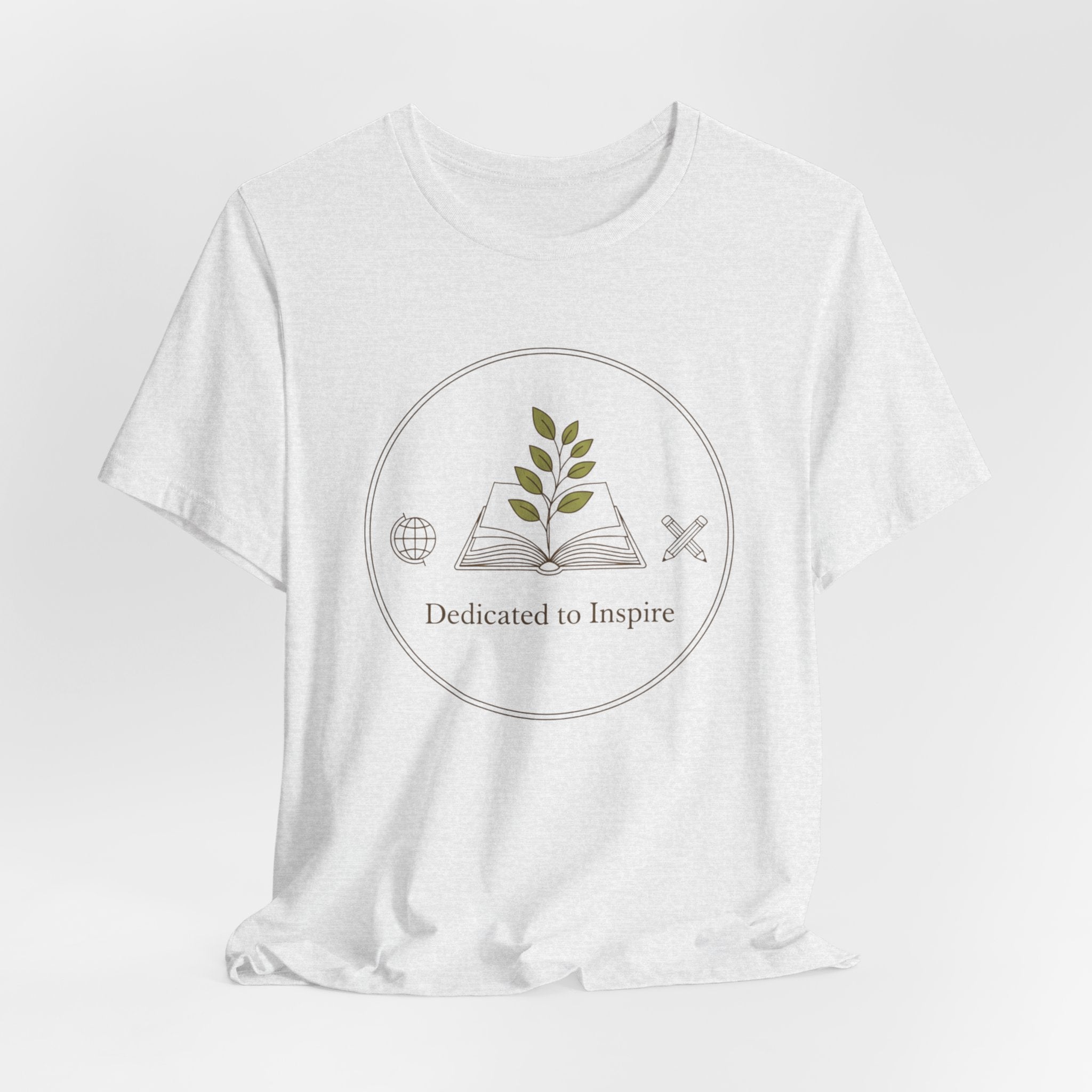 Dedicated to Inspire Tee | modern teacher shirt, minimalist educator pride