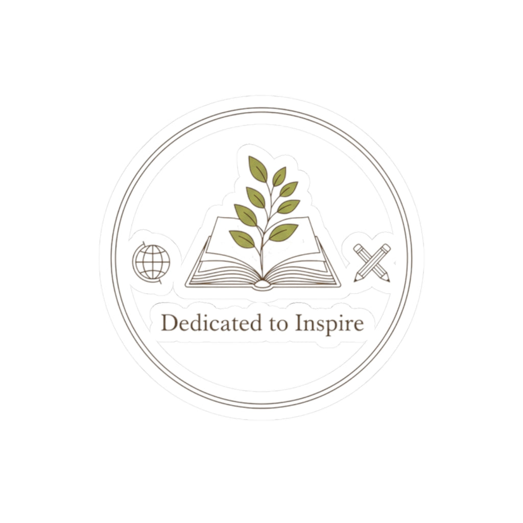 Dedicated to Inspire Sticker | Modern Teacher, Minimalist Educator Pride