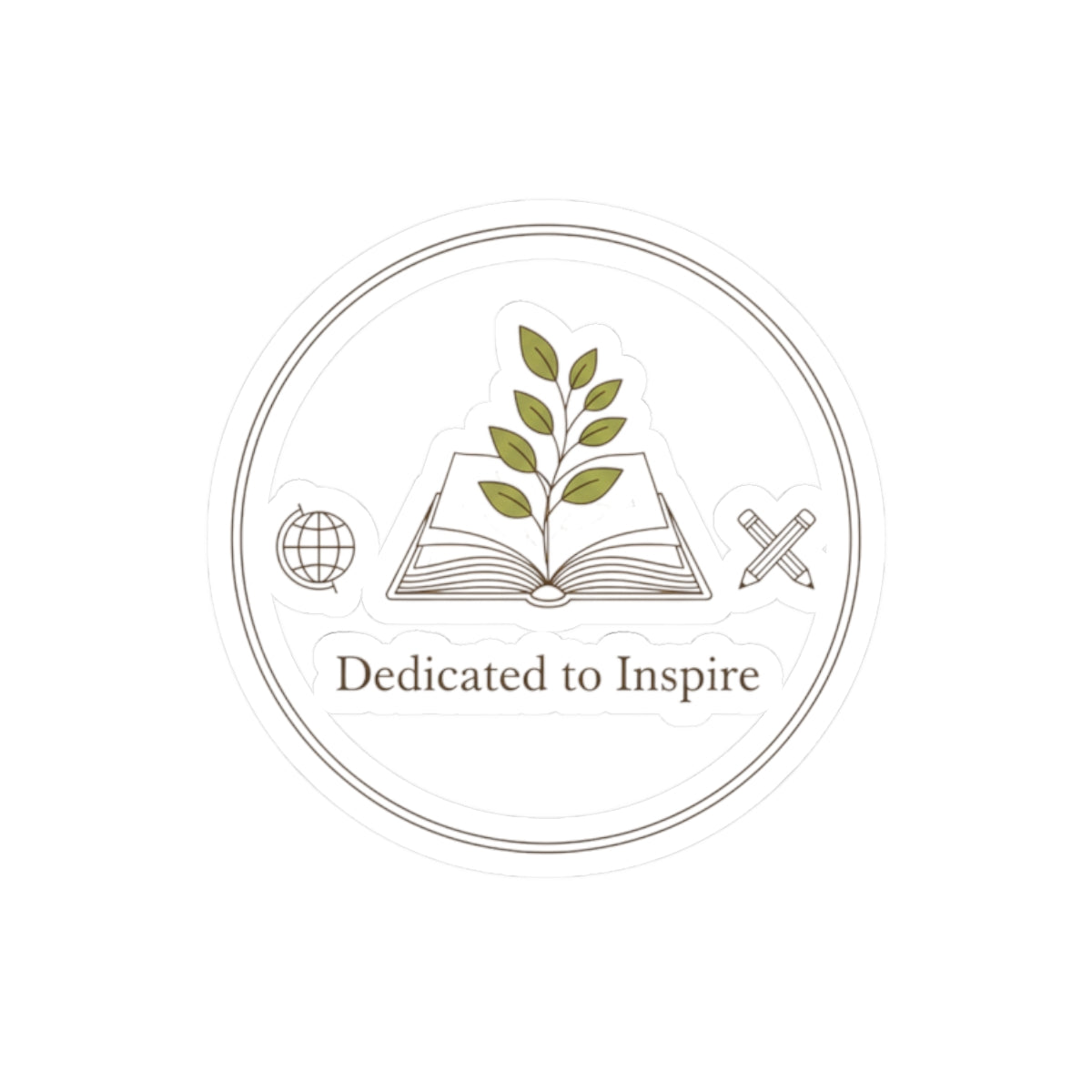 Dedicated to Inspire Sticker | Modern Teacher, Minimalist Educator Pride