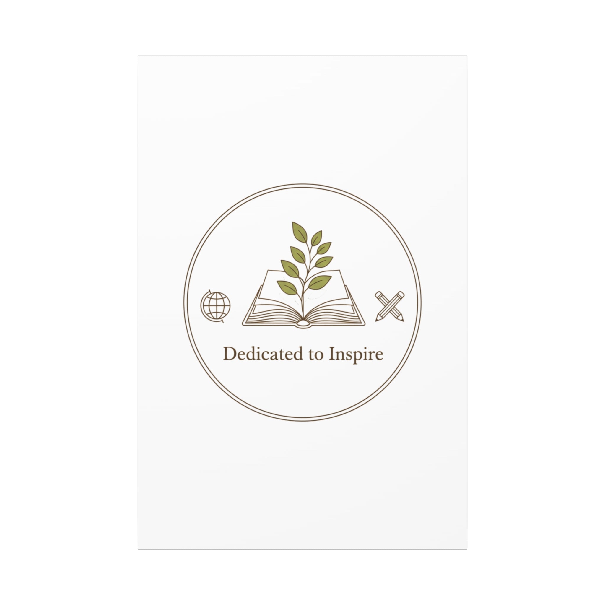 Dedicated to Inspire Canvas | Minimalist Teacher Decor, Educator Pride