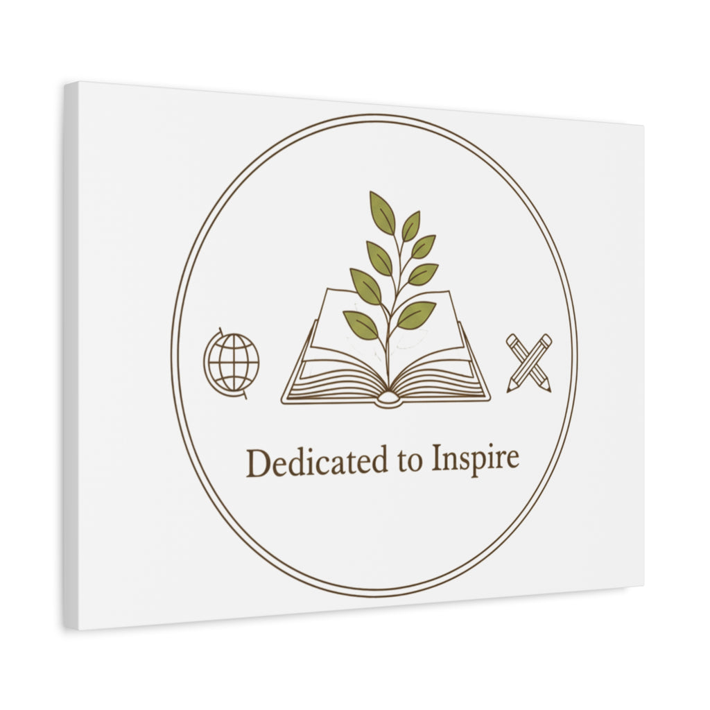 Dedicated to Inspire Canvas | Minimalist Teacher Decor, Educator Pride
