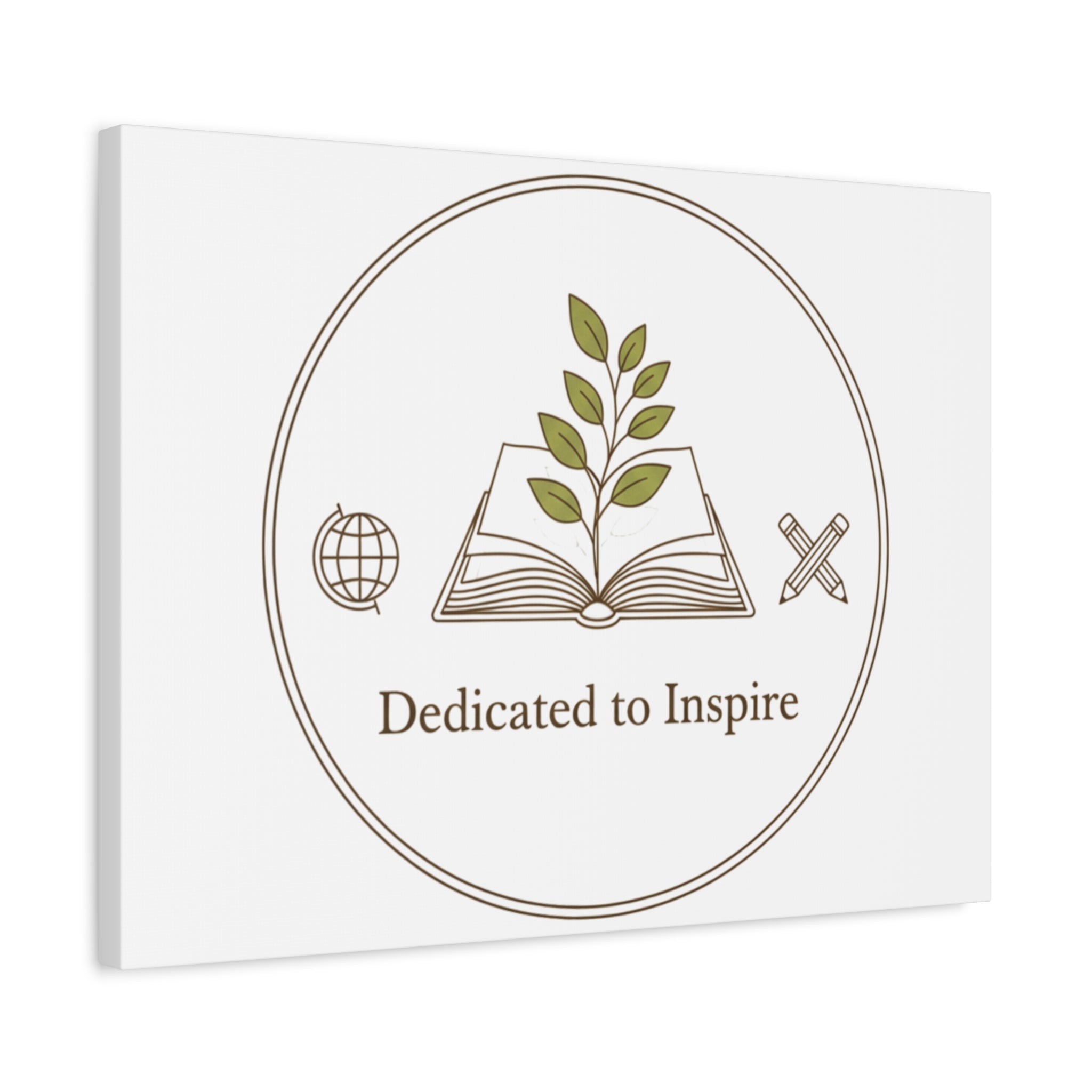 Dedicated to Inspire Canvas | Minimalist Teacher Decor, Educator Pride