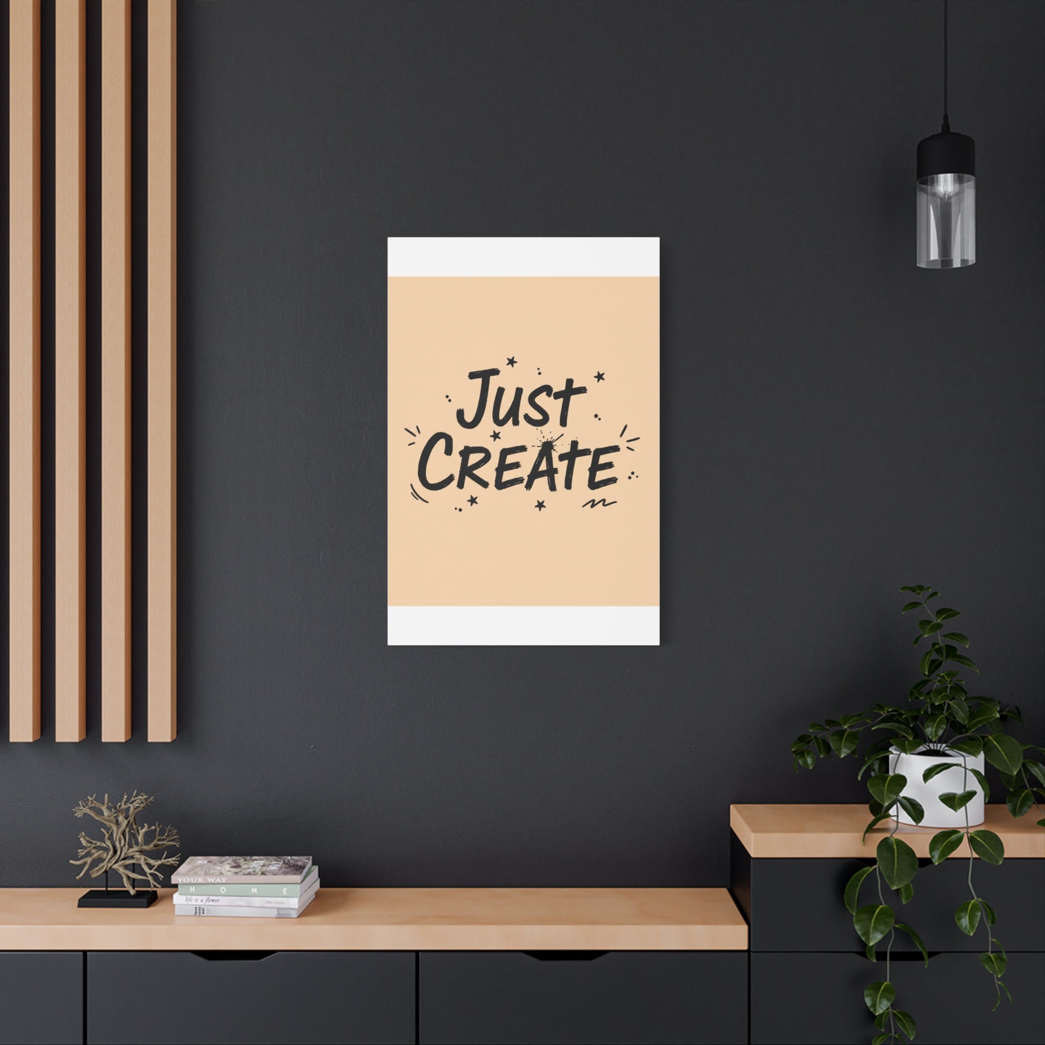 Just Create marker scribble art Canvas | Handwritten marker aesthetic