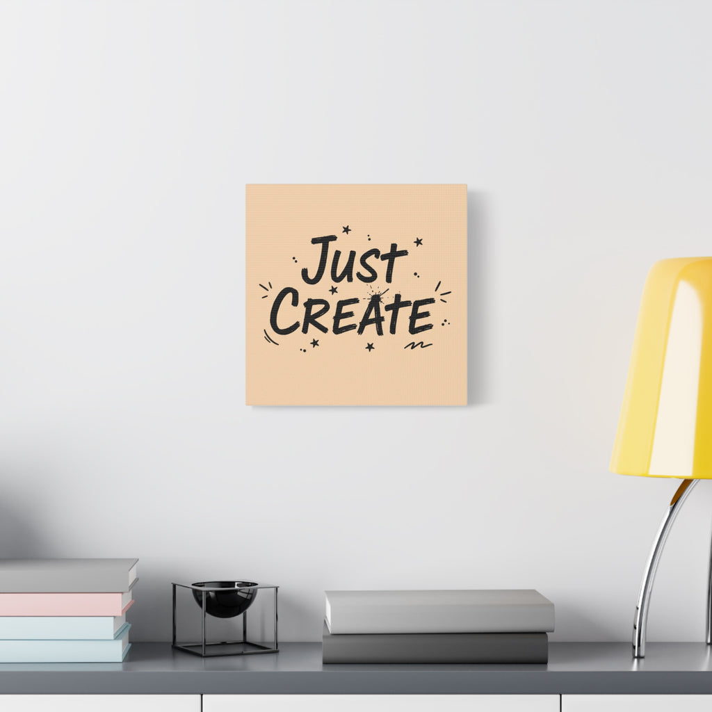 Just Create marker scribble art Canvas | Handwritten marker aesthetic