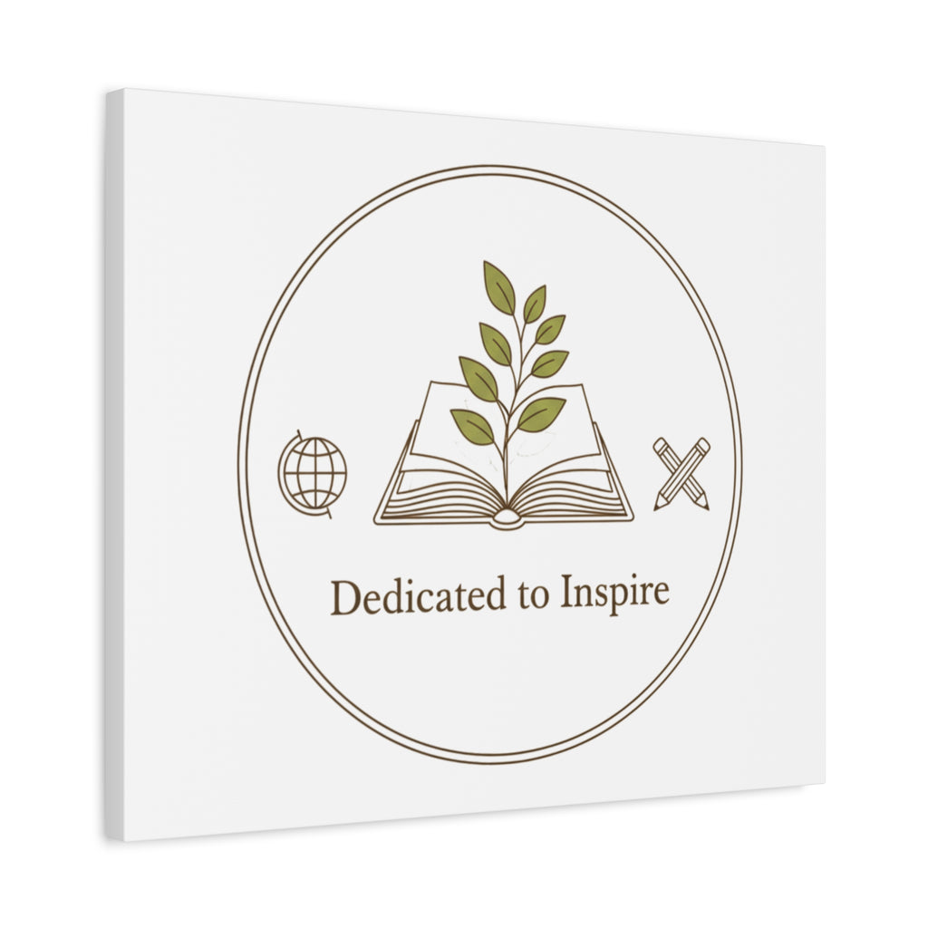 Dedicated to Inspire Canvas | Minimalist Teacher Decor, Educator Pride