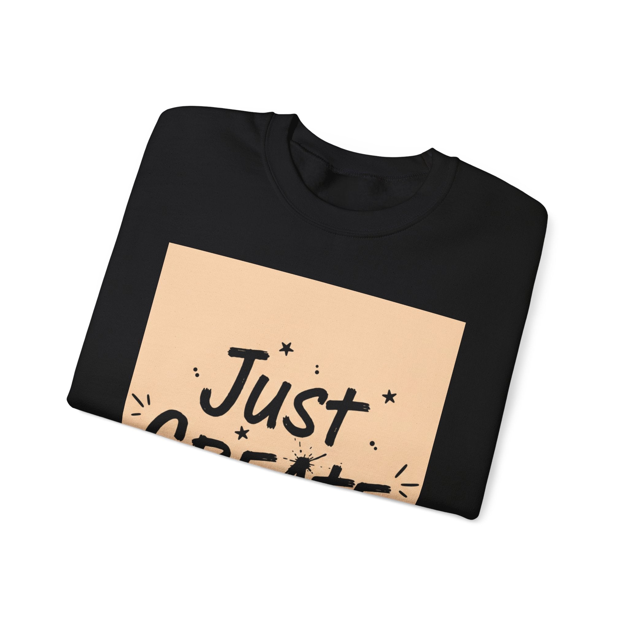 Just Create marker scribble sweatshirt | handwritten font art, doodle quote