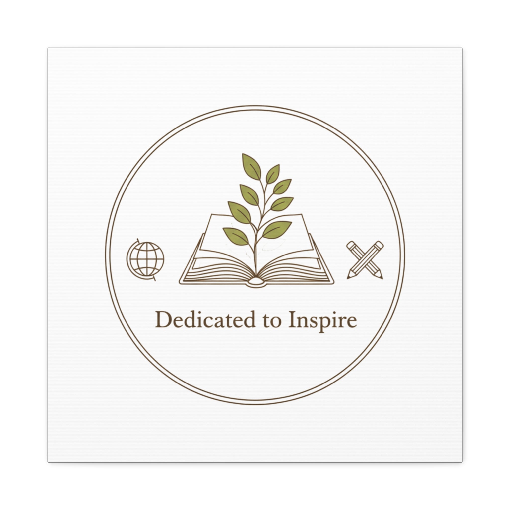 Dedicated to Inspire Canvas | Minimalist Teacher Decor, Educator Pride