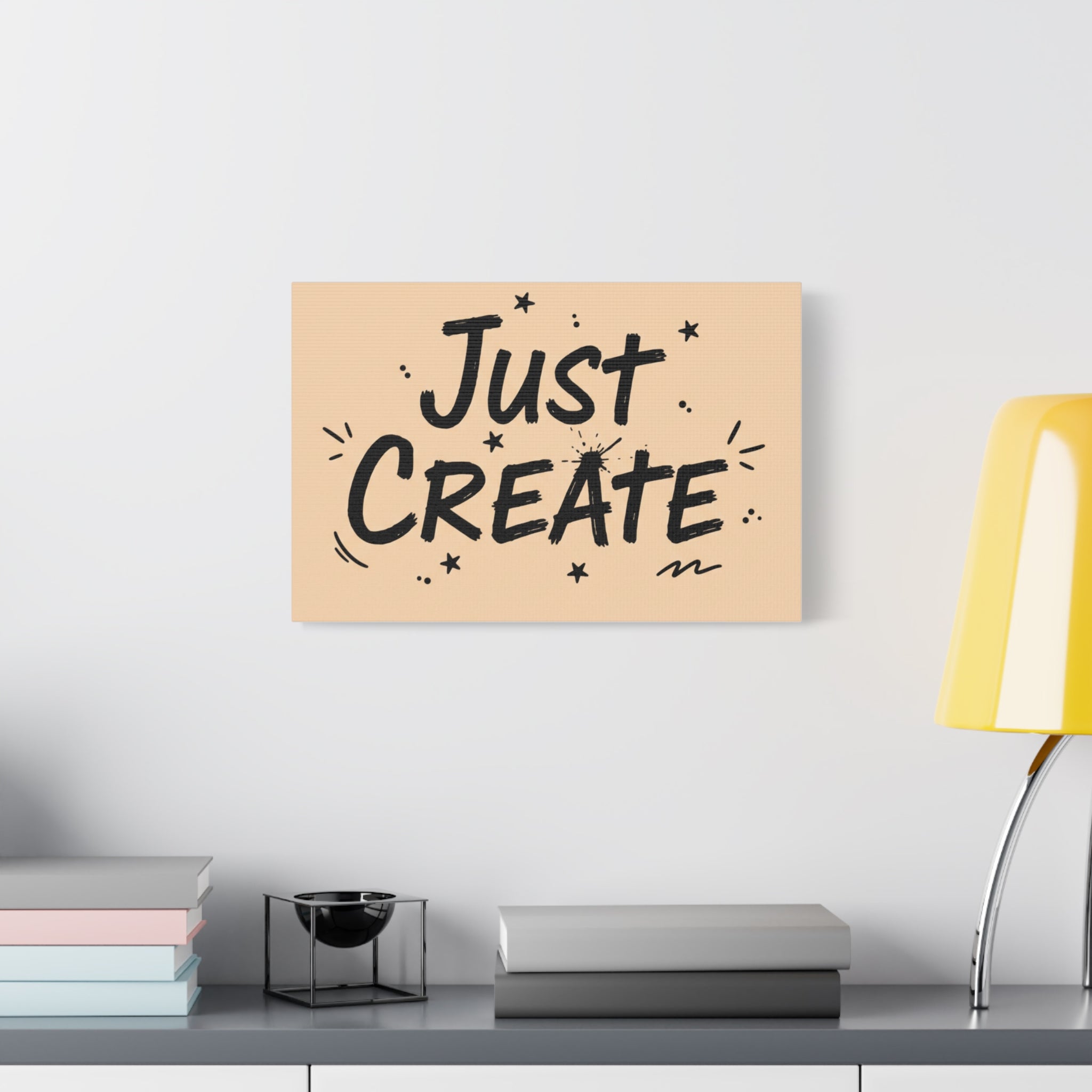 Just Create marker scribble art Canvas | Handwritten marker aesthetic