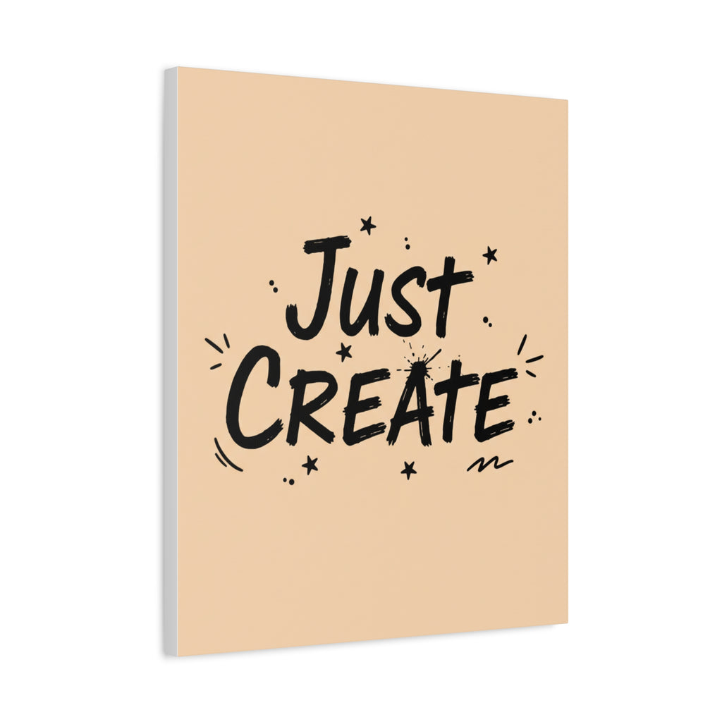 Just Create marker scribble art Canvas | Handwritten marker aesthetic
