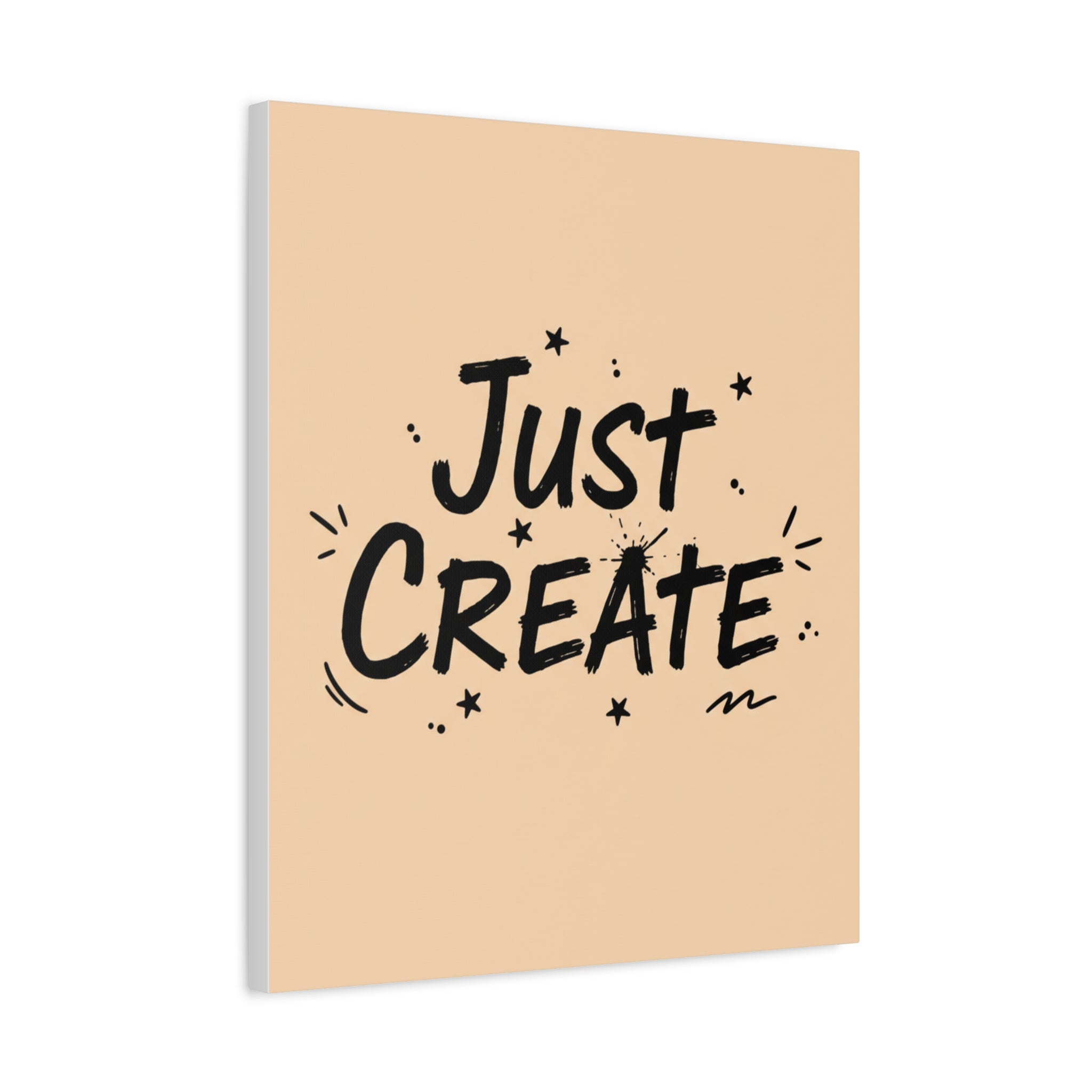 Just Create marker scribble art Canvas | Handwritten marker aesthetic