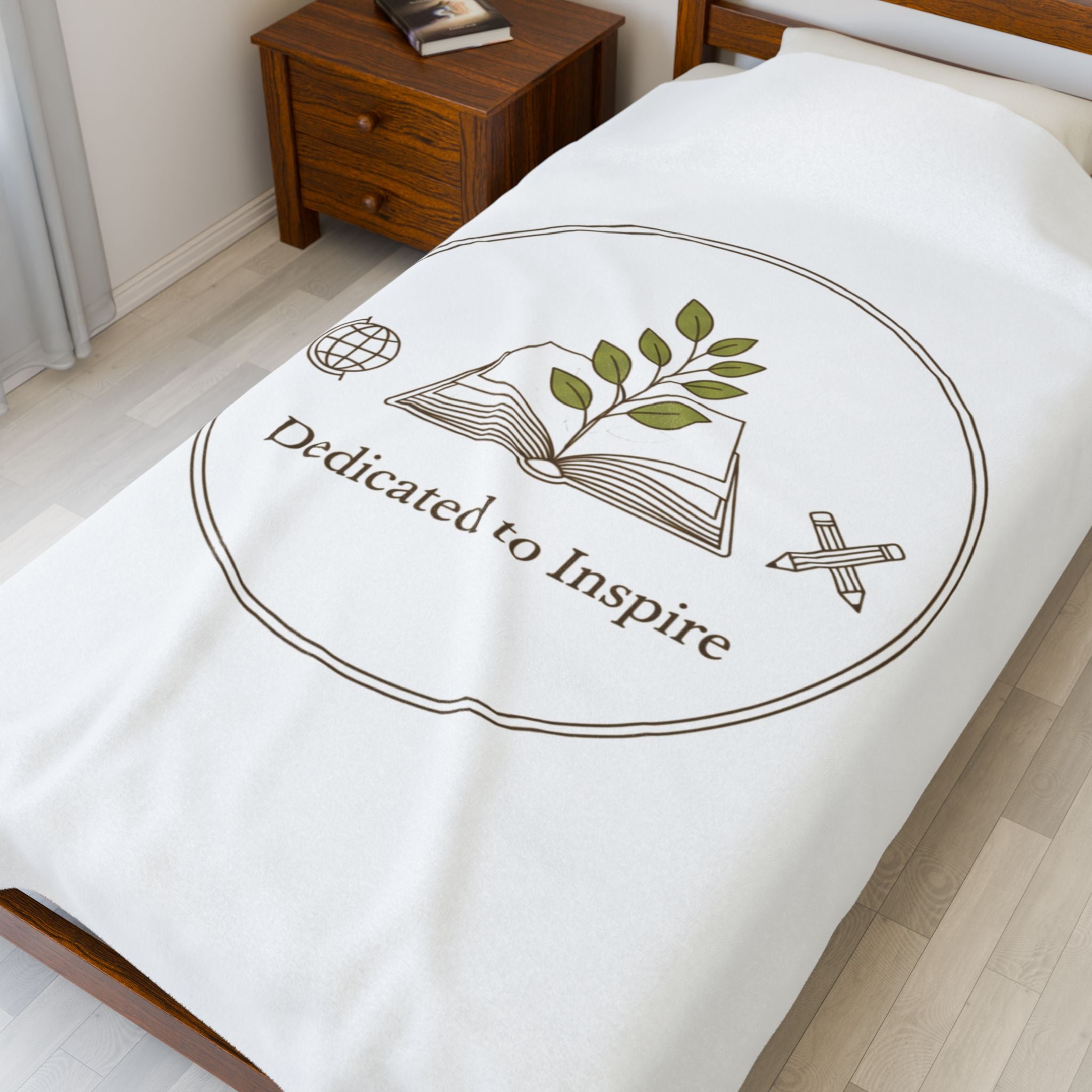 teacher emblem plush blanket