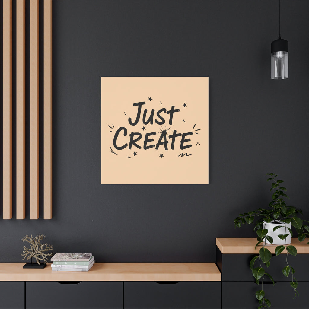 Just Create marker scribble art Canvas | Handwritten marker aesthetic