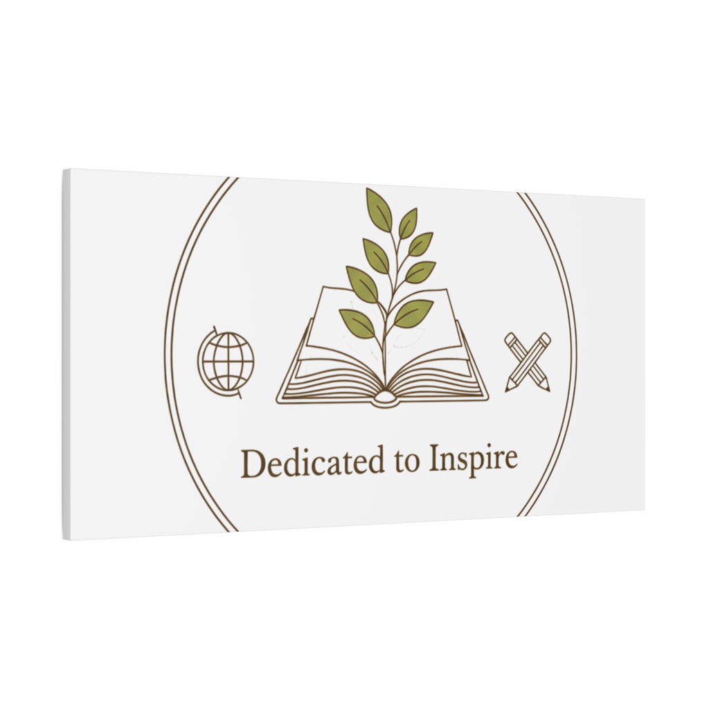 Dedicated to Inspire Canvas | Minimalist Teacher Decor, Educator Pride