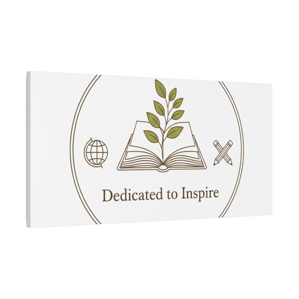 Dedicated to Inspire Canvas | Minimalist Teacher Decor, Educator Pride