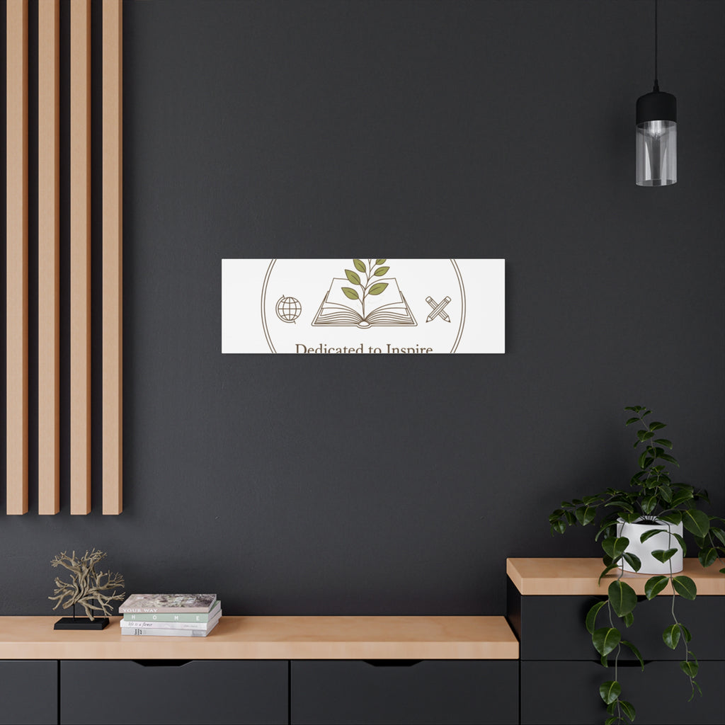Dedicated to Inspire Canvas | Minimalist Teacher Decor, Educator Pride