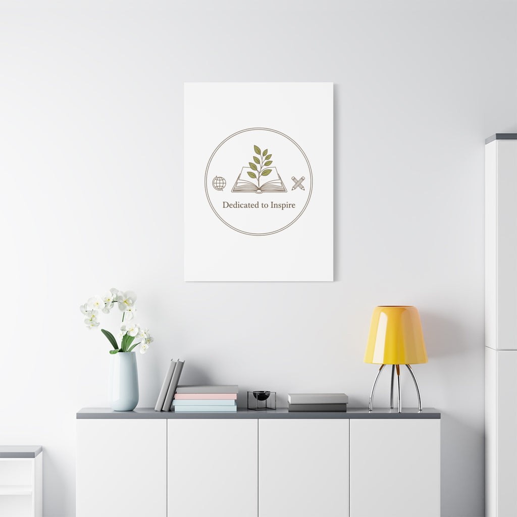 Dedicated to Inspire Canvas | Minimalist Teacher Decor, Educator Pride