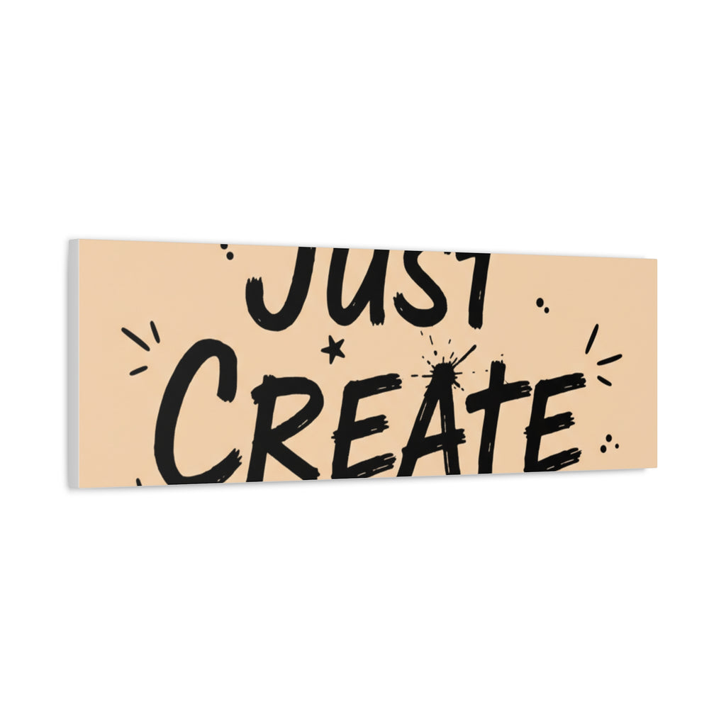 Just Create marker scribble art Canvas | Handwritten marker aesthetic