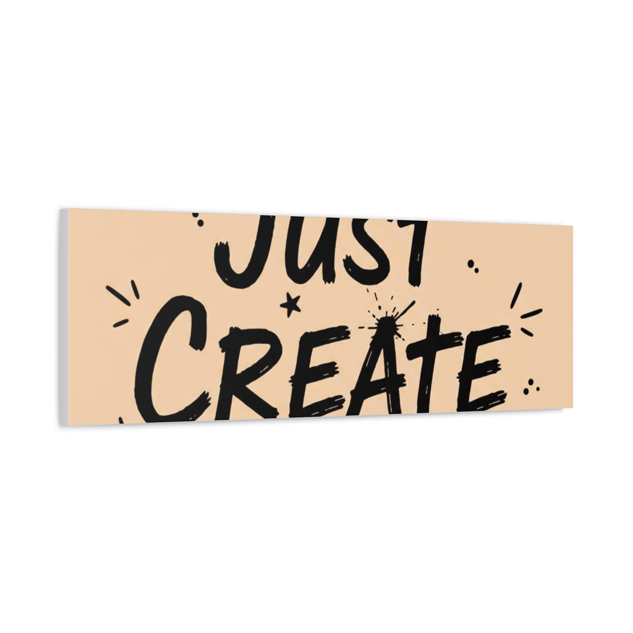 Just Create marker scribble art Canvas | Handwritten marker aesthetic