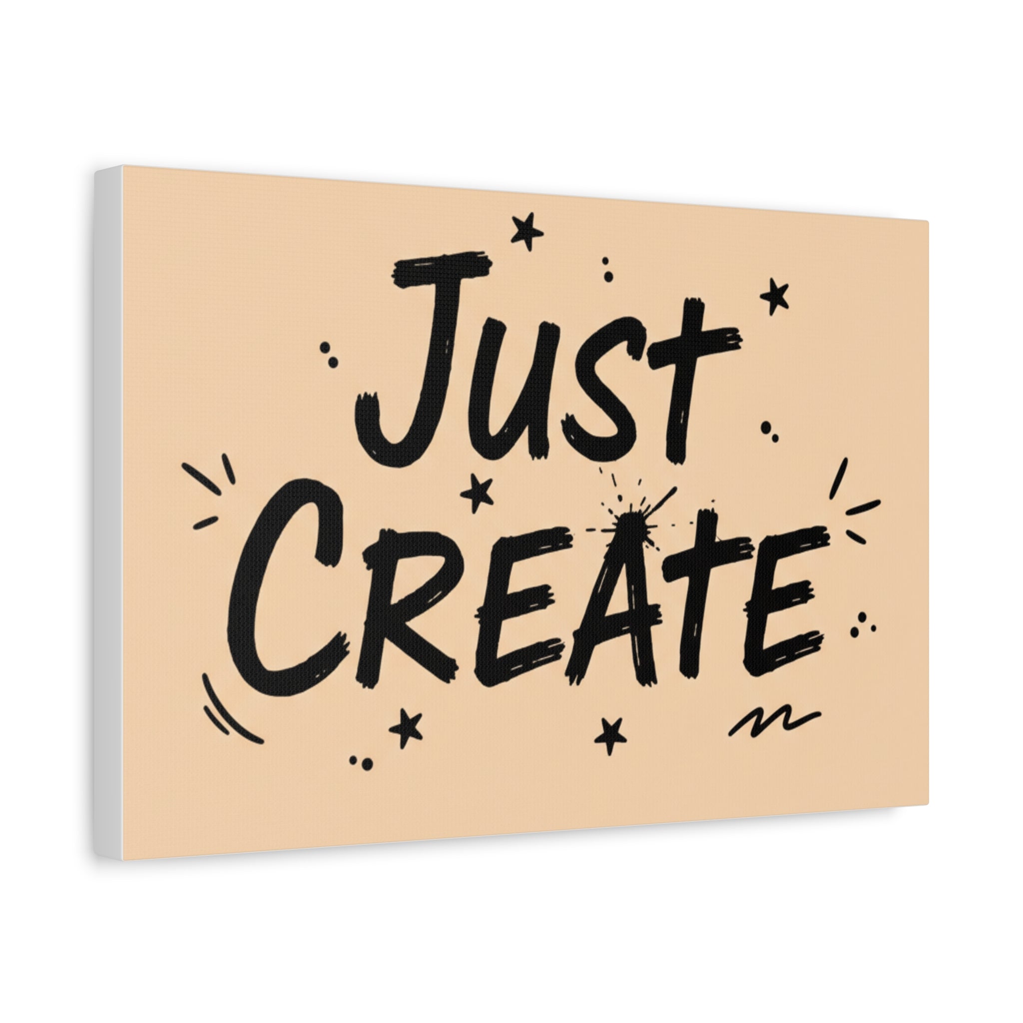 Just Create marker scribble art Canvas | Handwritten marker aesthetic