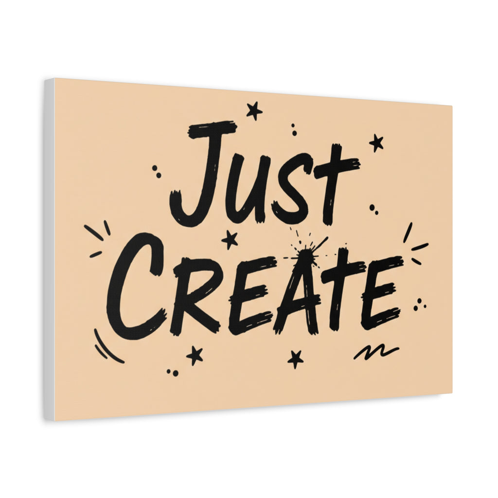 Just Create marker scribble art Canvas | Handwritten marker aesthetic