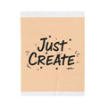 Just Create Marker Script Velveteen Blanket | Handwritten Marker Aesthetic, Doodle Quote