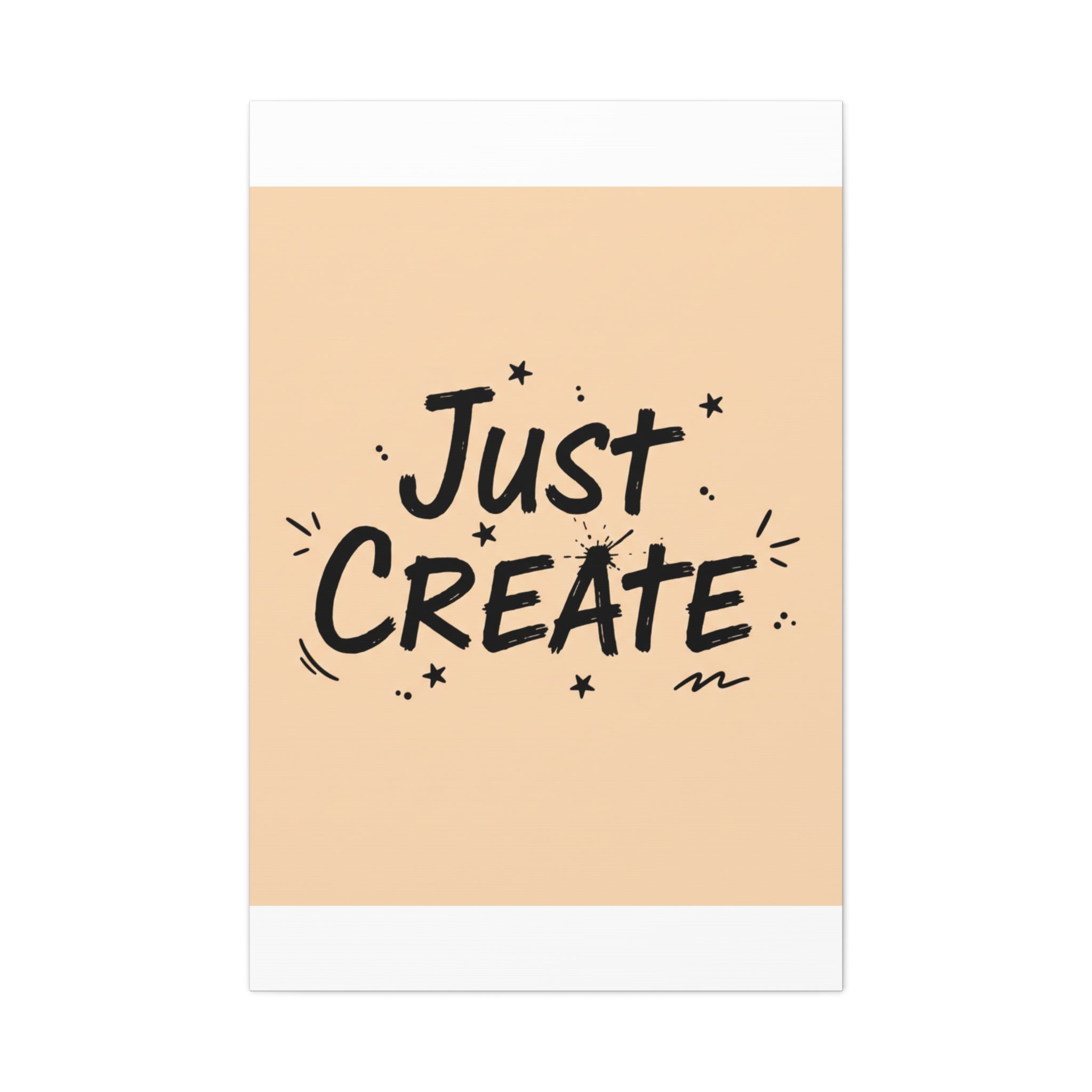 Just Create marker scribble art Canvas | Handwritten marker aesthetic