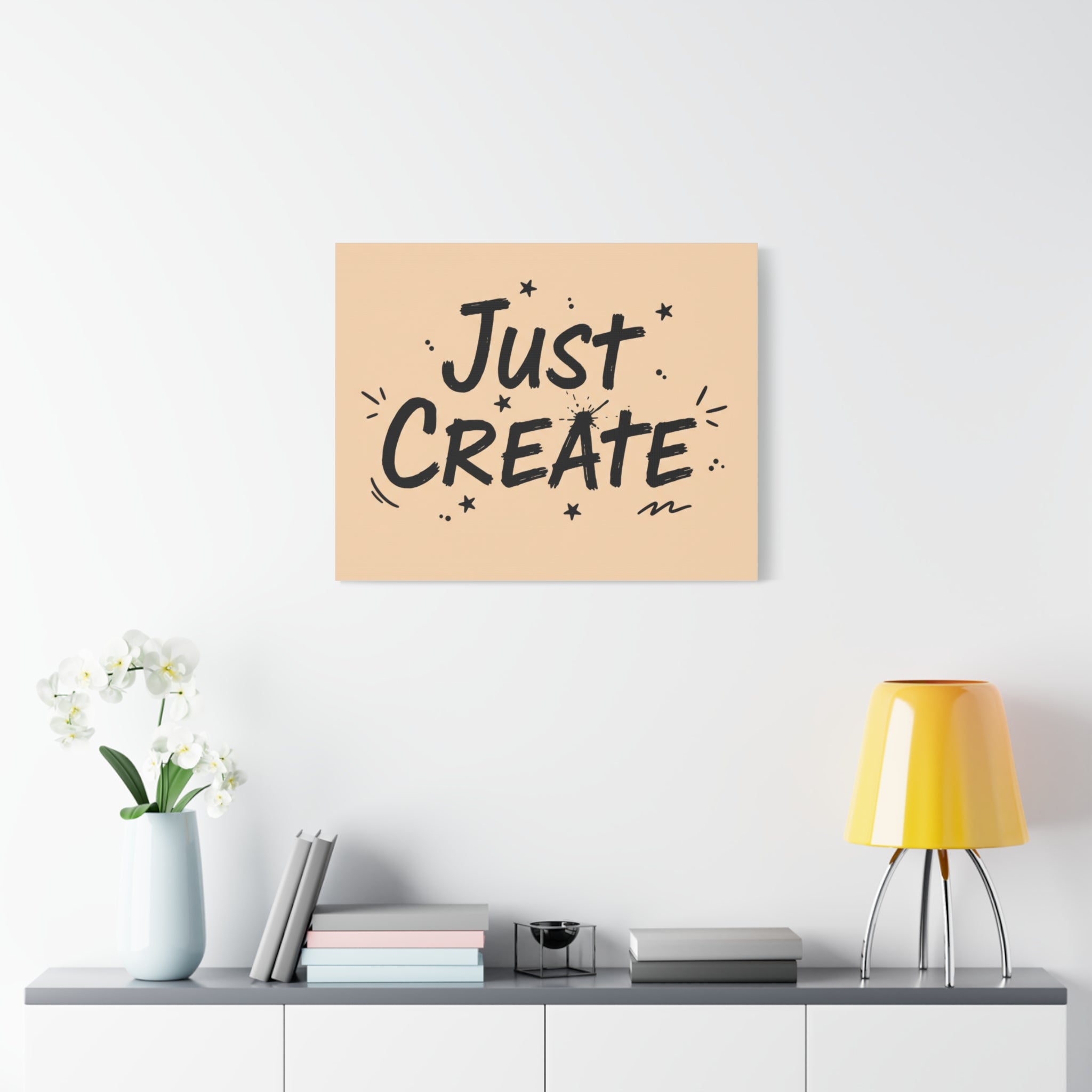 Just Create marker scribble art Canvas | Handwritten marker aesthetic
