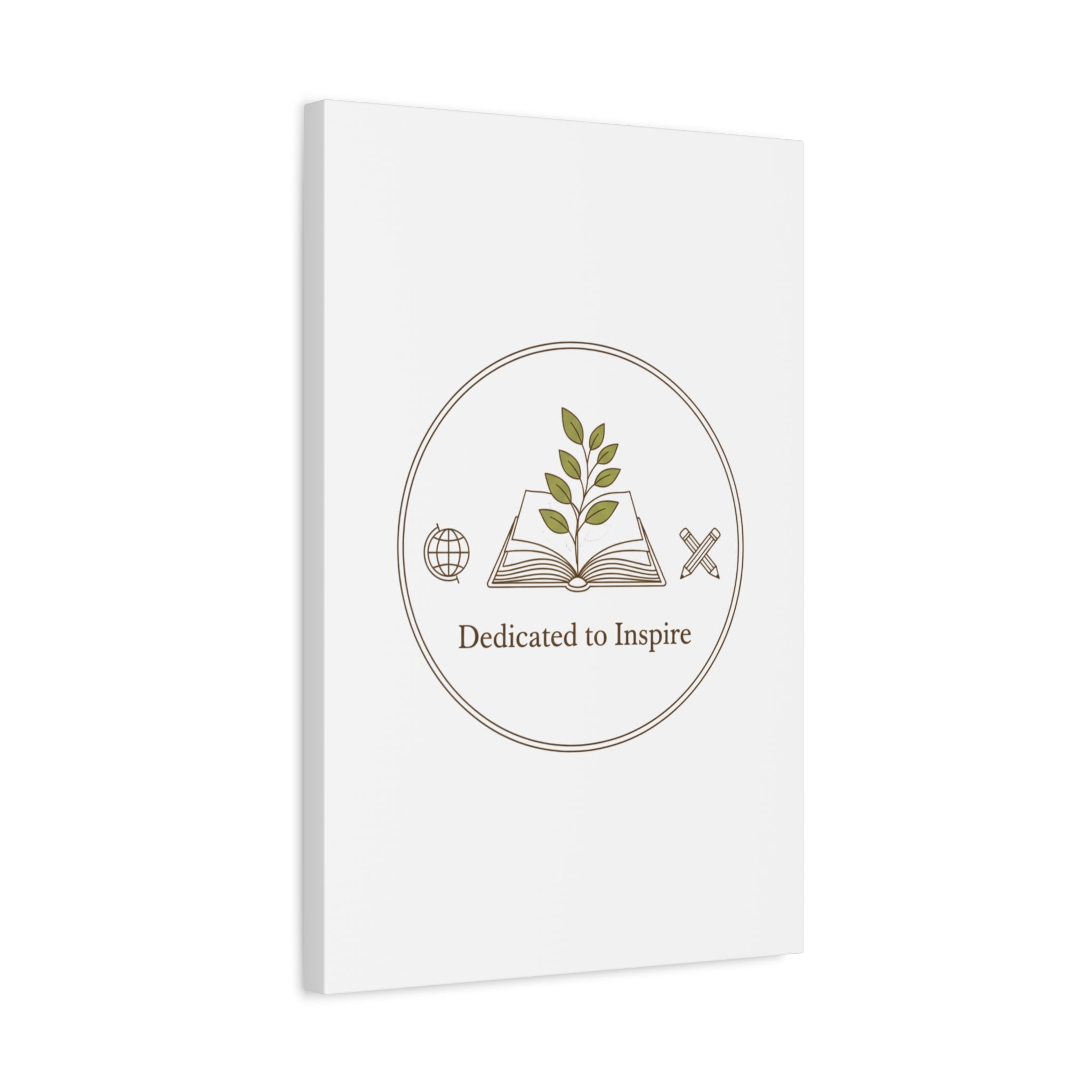 Dedicated to Inspire Canvas | Minimalist Teacher Decor, Educator Pride