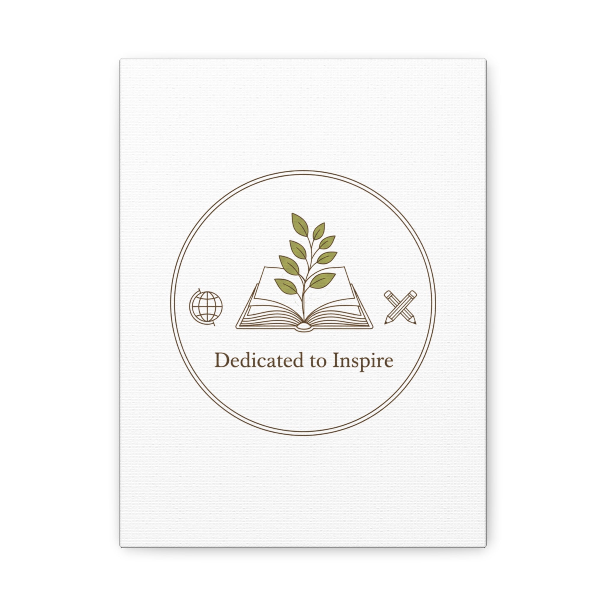 Dedicated to Inspire Canvas | Minimalist Teacher Decor, Educator Pride