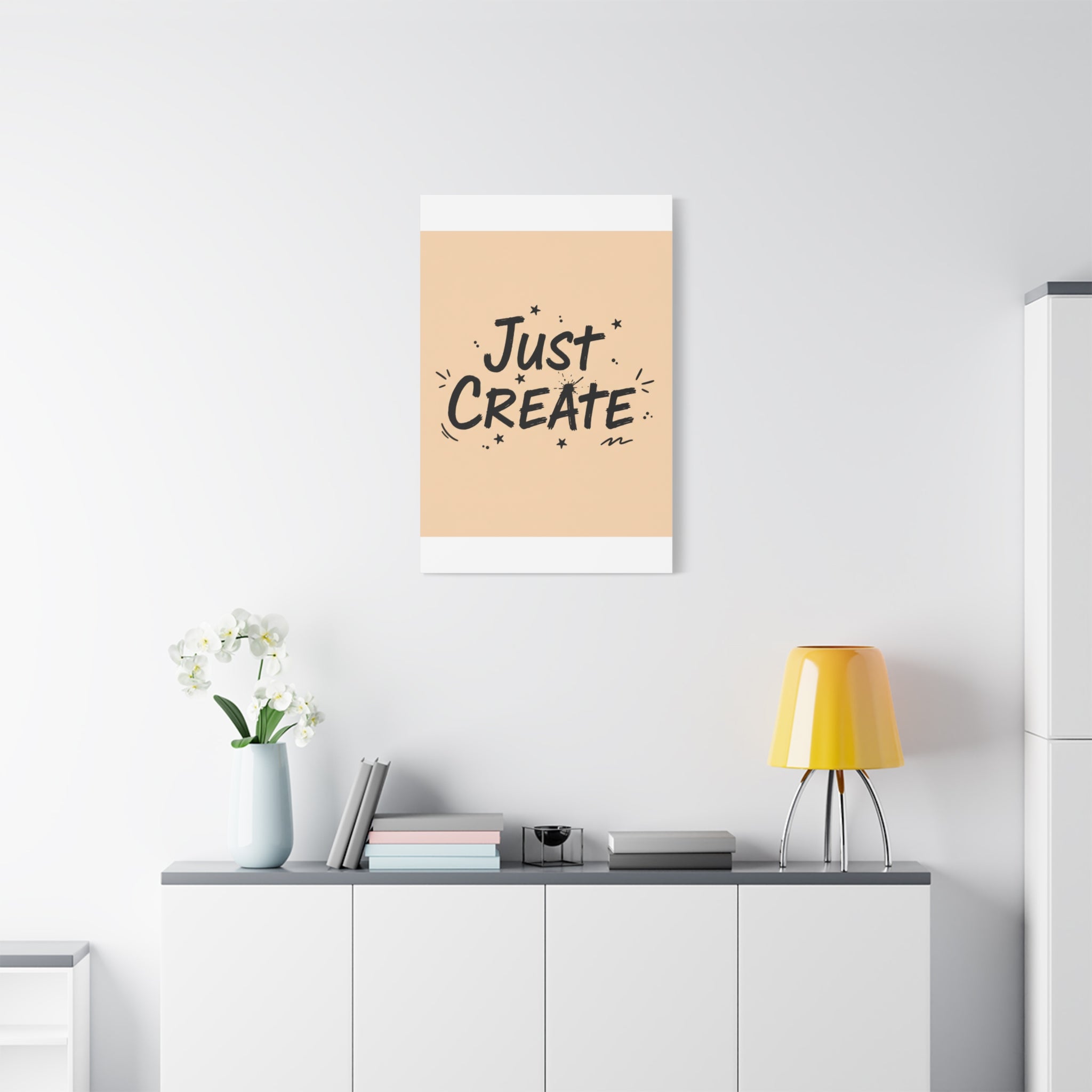 Just Create marker scribble art Canvas | Handwritten marker aesthetic