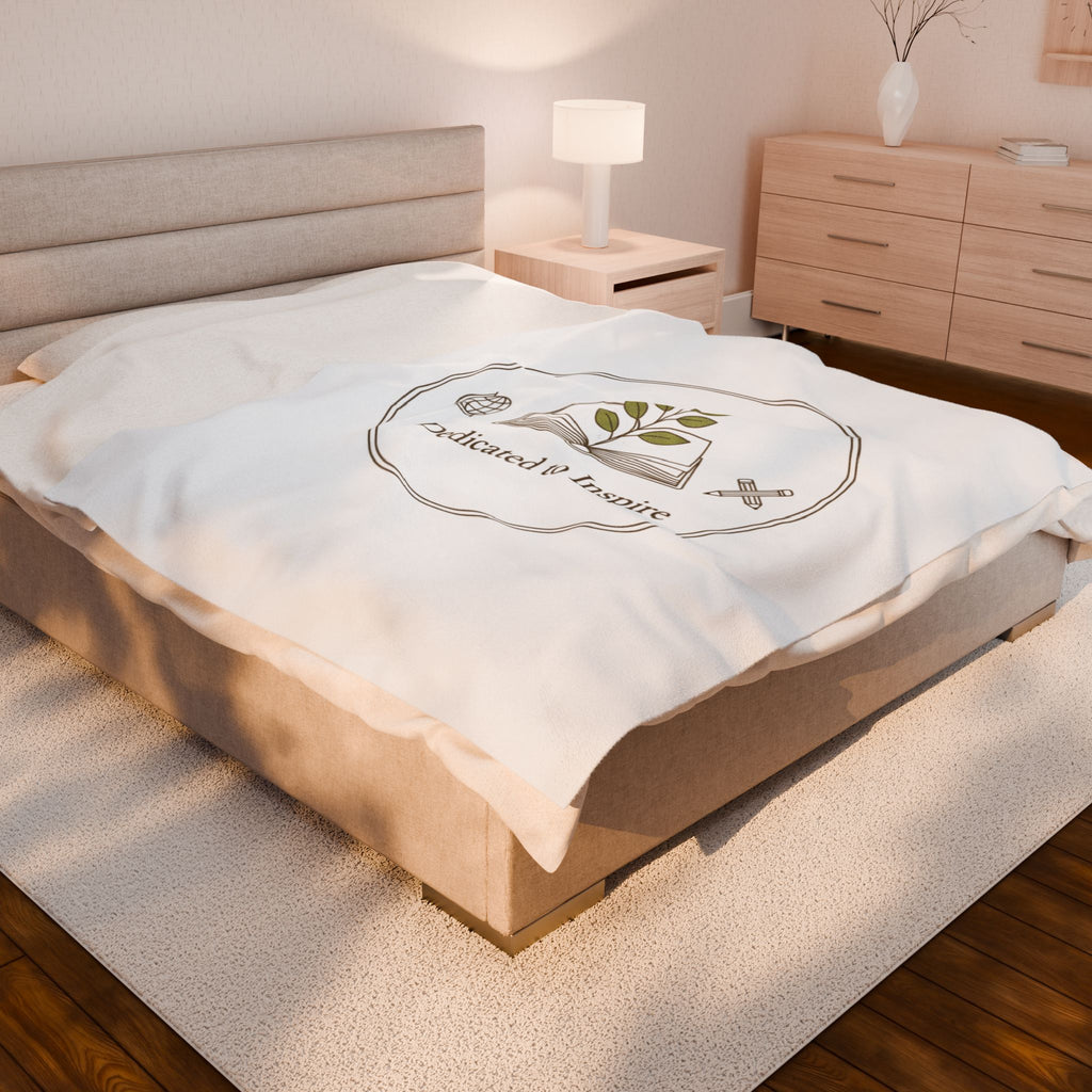 teacher emblem plush blanket