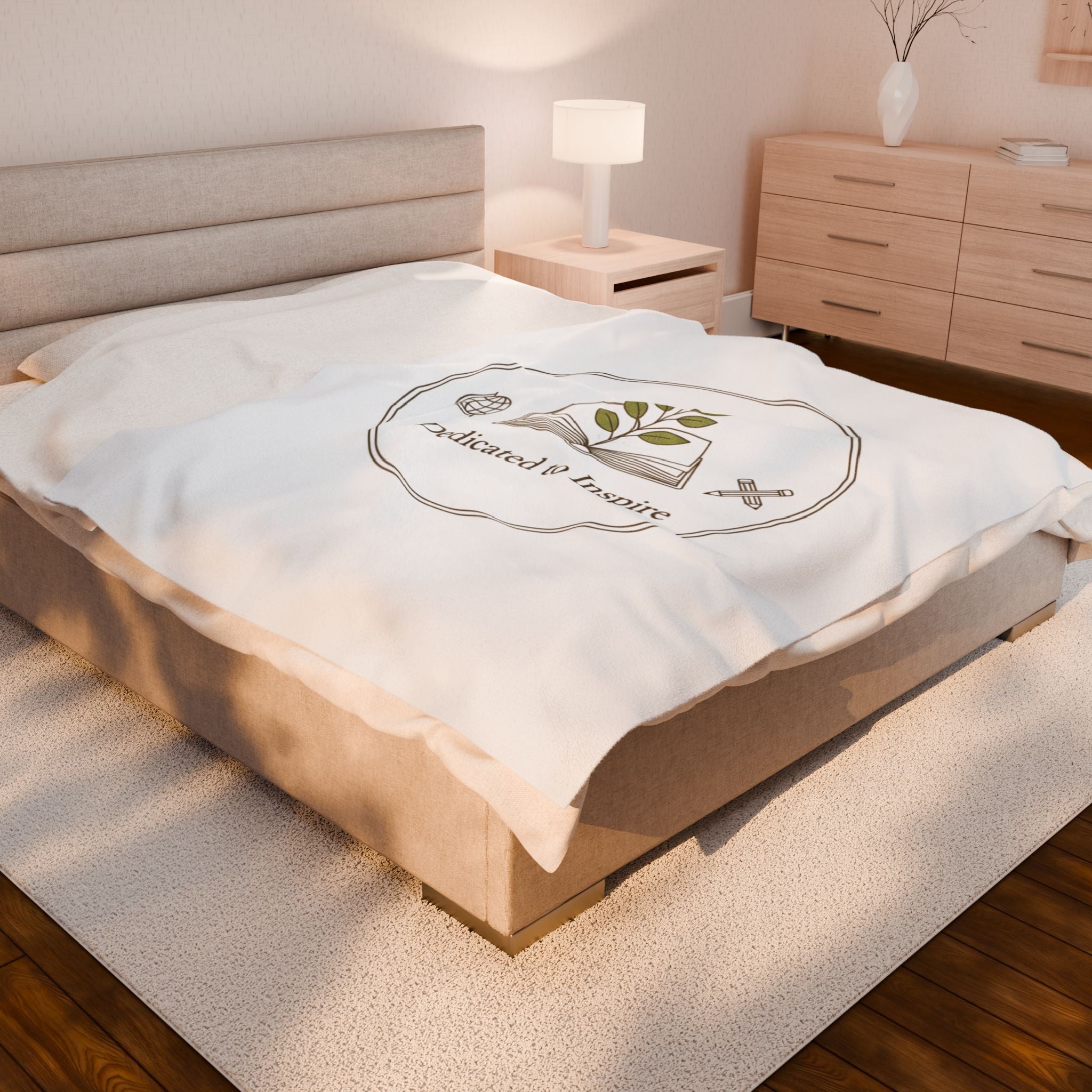 teacher emblem plush blanket