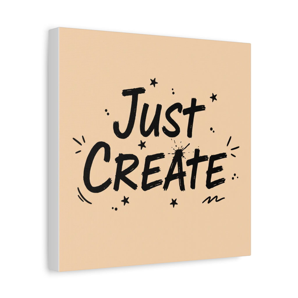 Just Create marker scribble art Canvas | Handwritten marker aesthetic