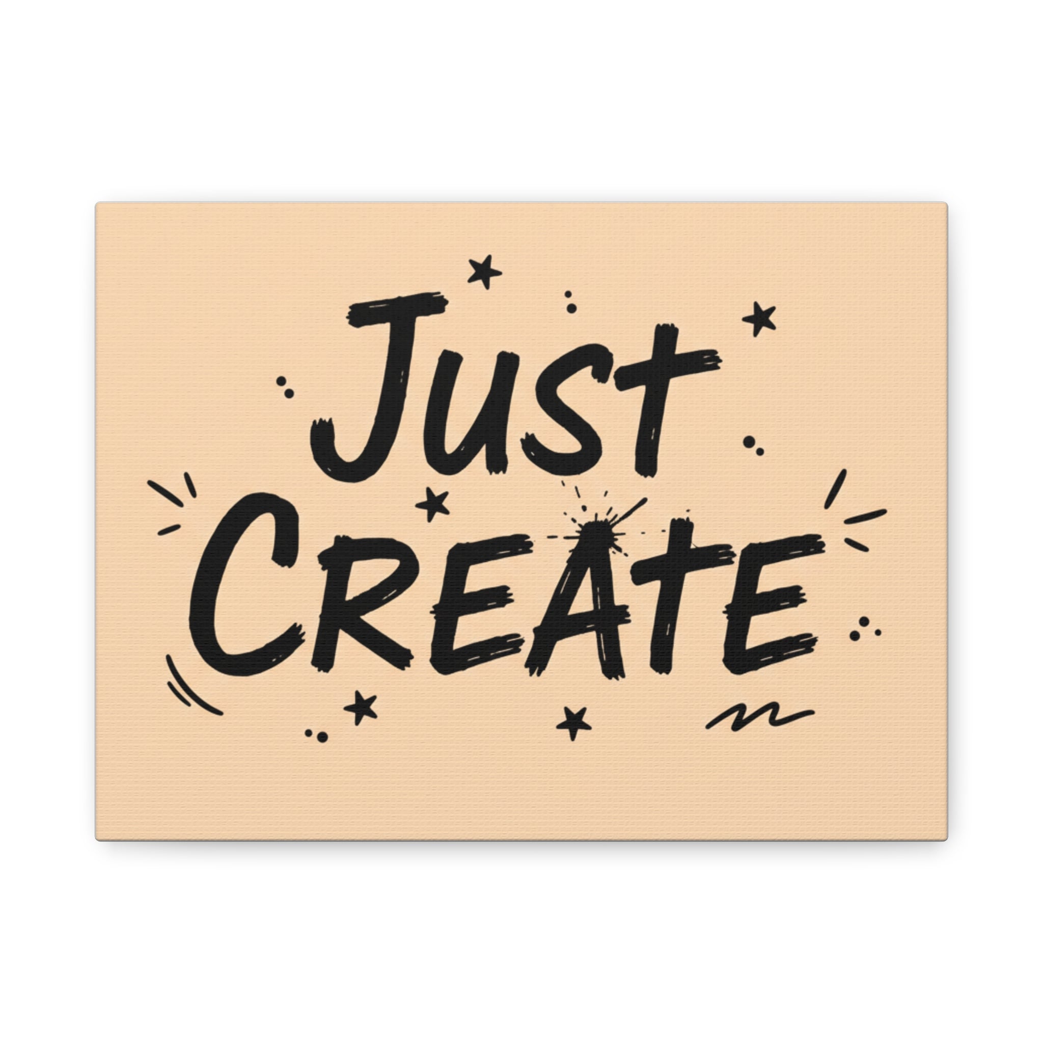 Just Create marker scribble art Canvas | Handwritten marker aesthetic