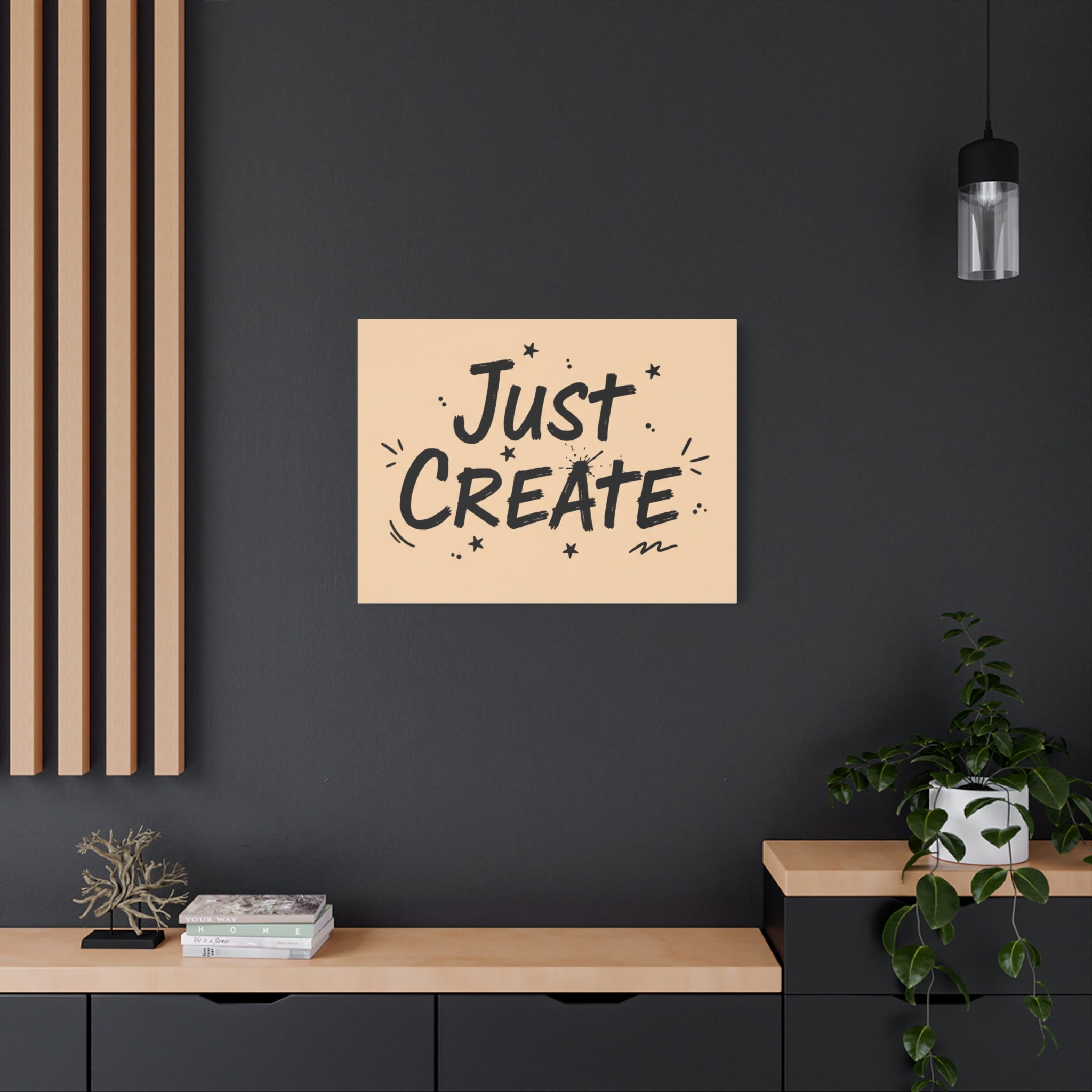 Just Create marker scribble art Canvas | Handwritten marker aesthetic