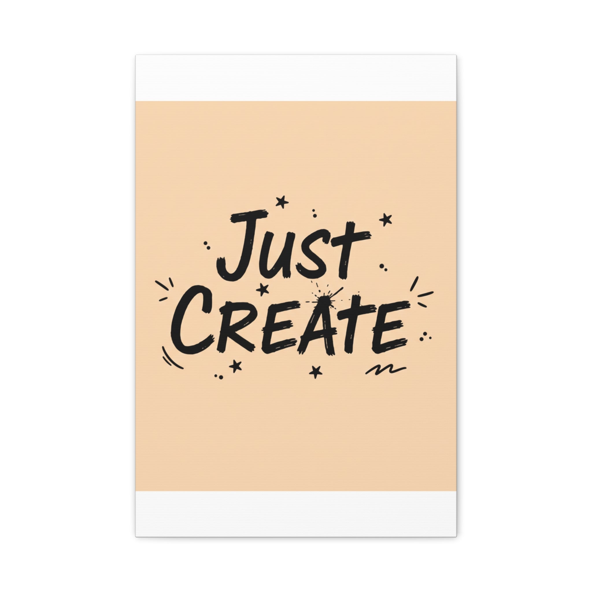 Just Create marker scribble art Canvas | Handwritten marker aesthetic
