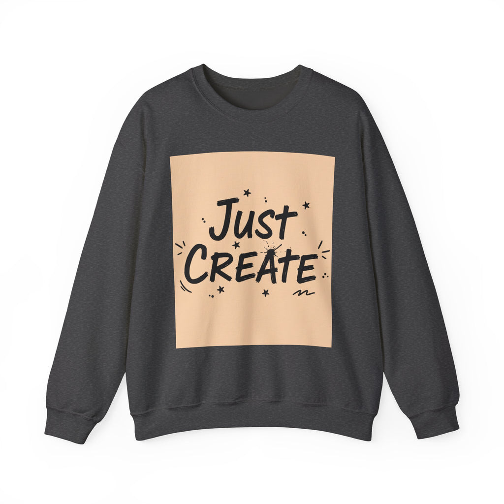 Just Create marker scribble sweatshirt | handwritten font art, doodle quote