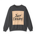 Just Create marker scribble sweatshirt | handwritten font art, doodle quote